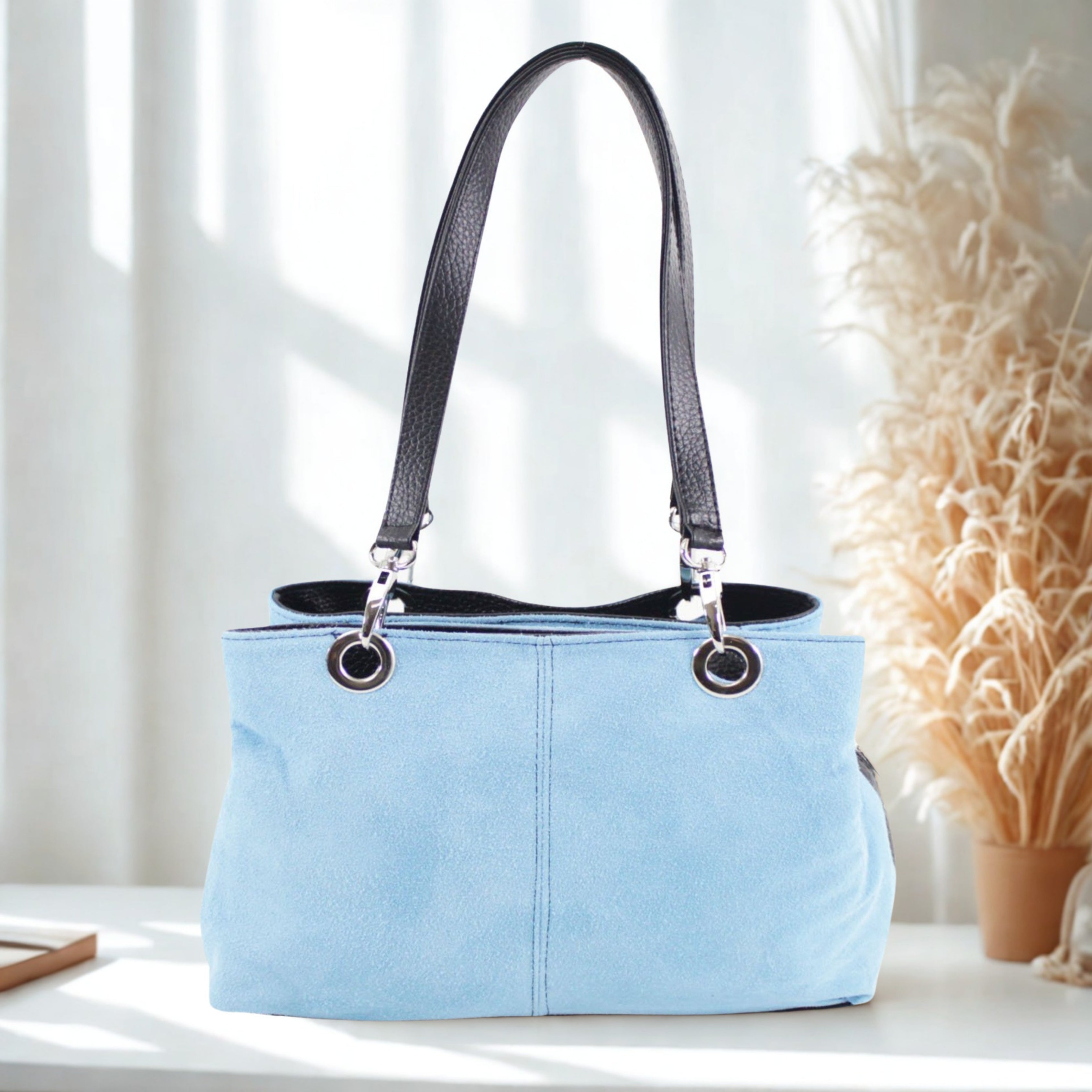 Italian Leahter Suede Shoulder Bag