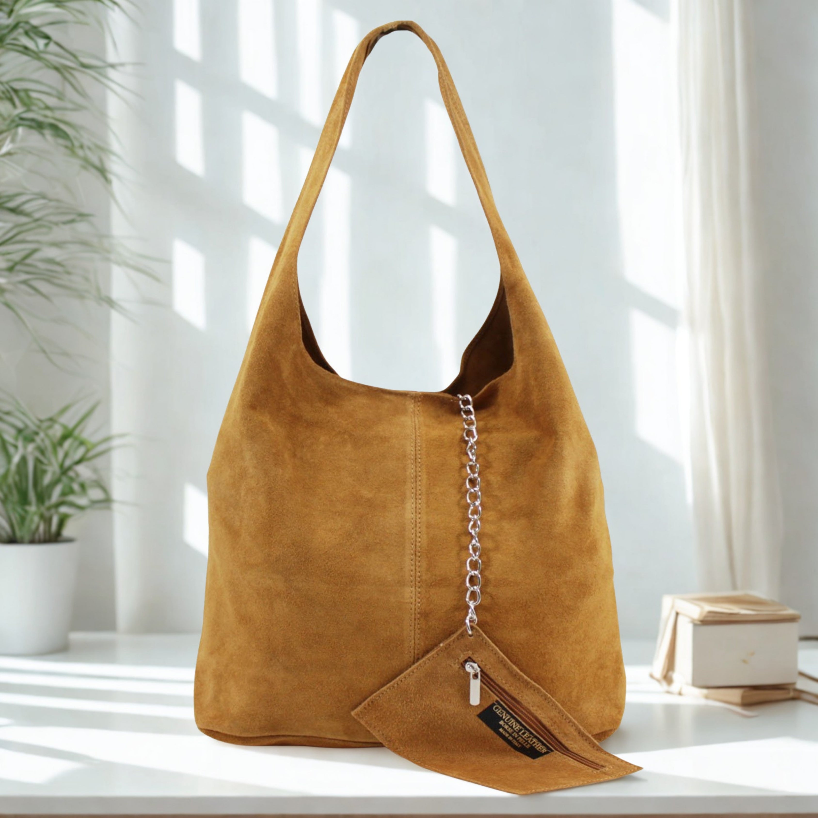 Italian Suede Shoulder Bag