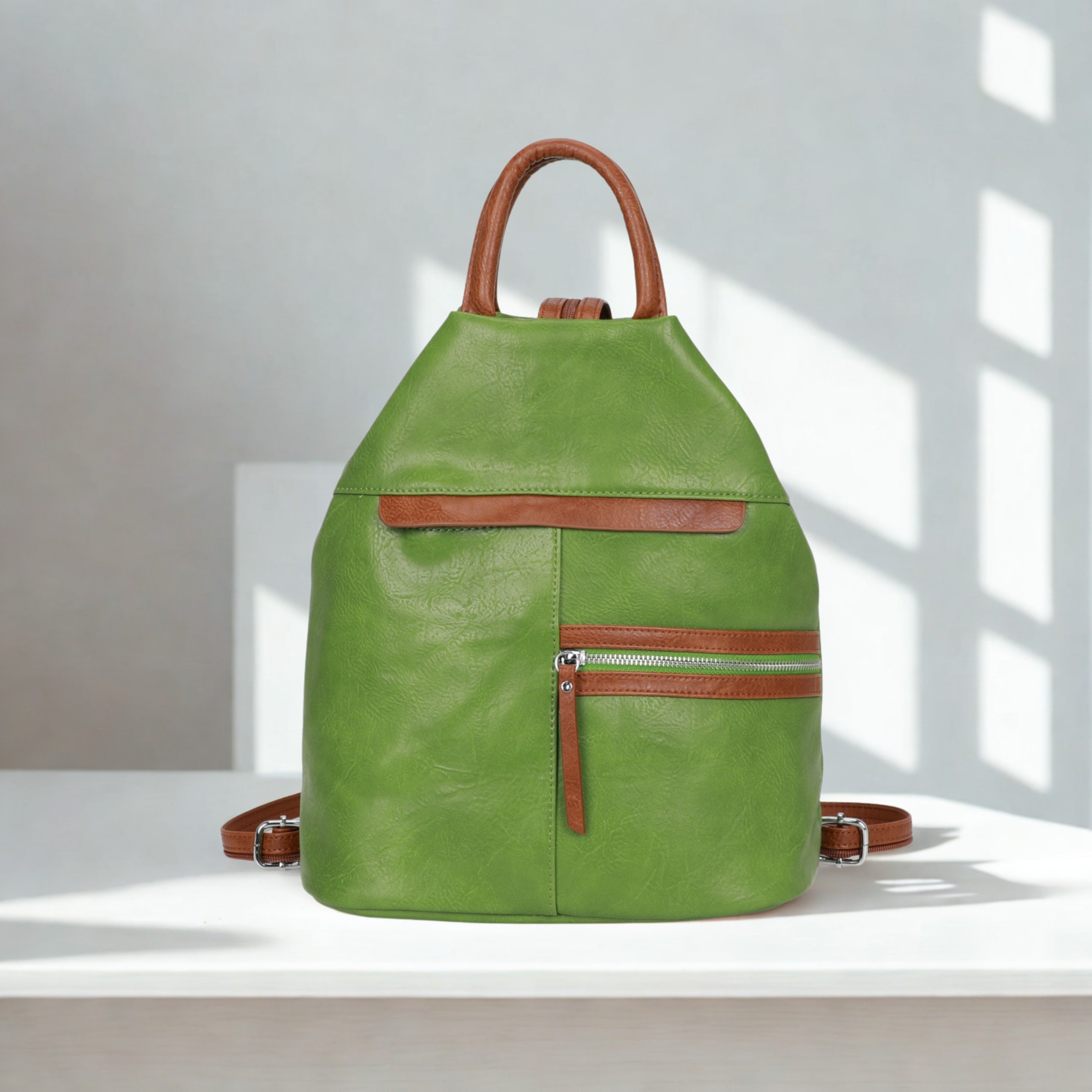 Women’s Faux Leather Backpack Bag – Ladies Convertible Shoulder Rucksack