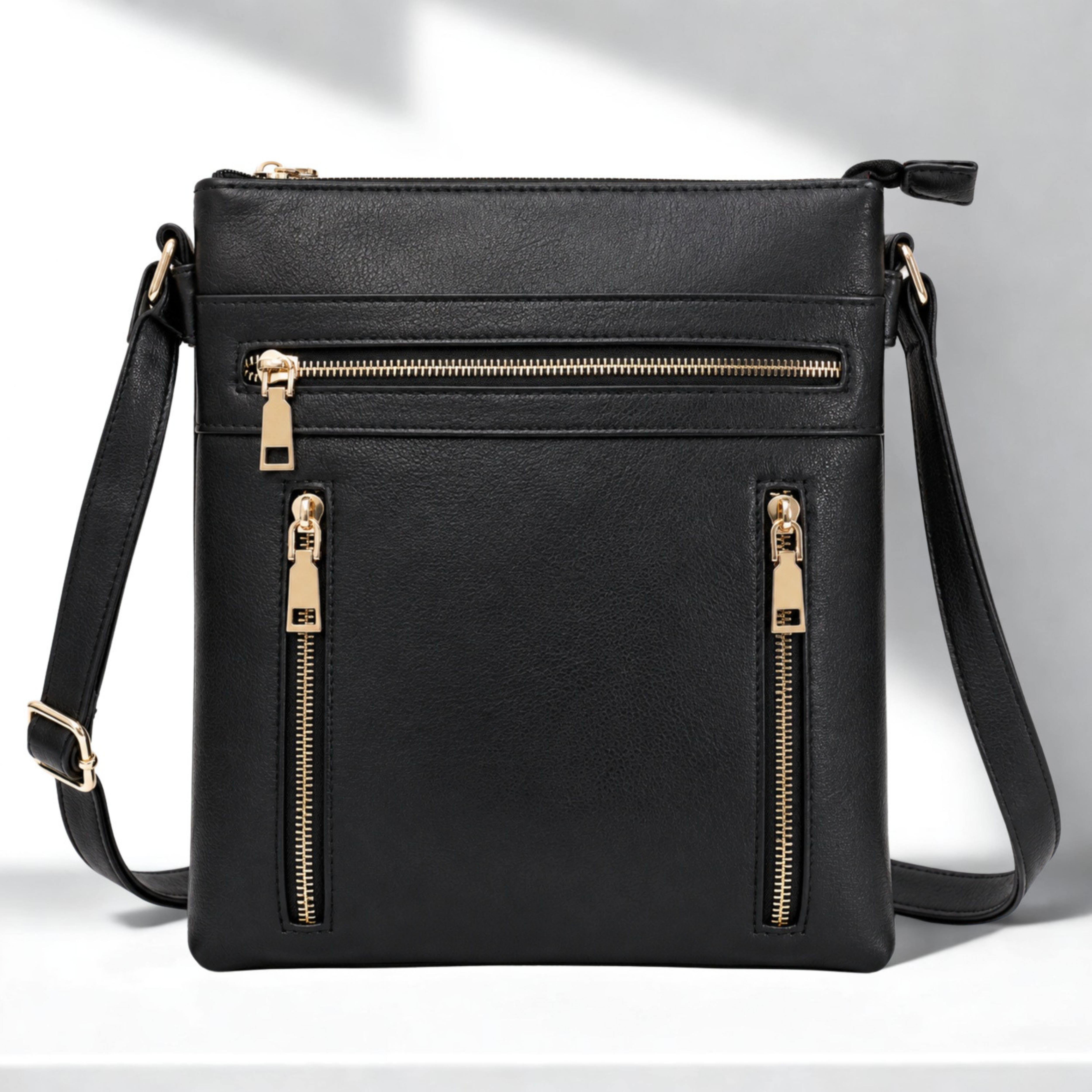 Women’s Multi Pocket Crossbody Bag Adjustable Strap Zip Shoulder Handbag