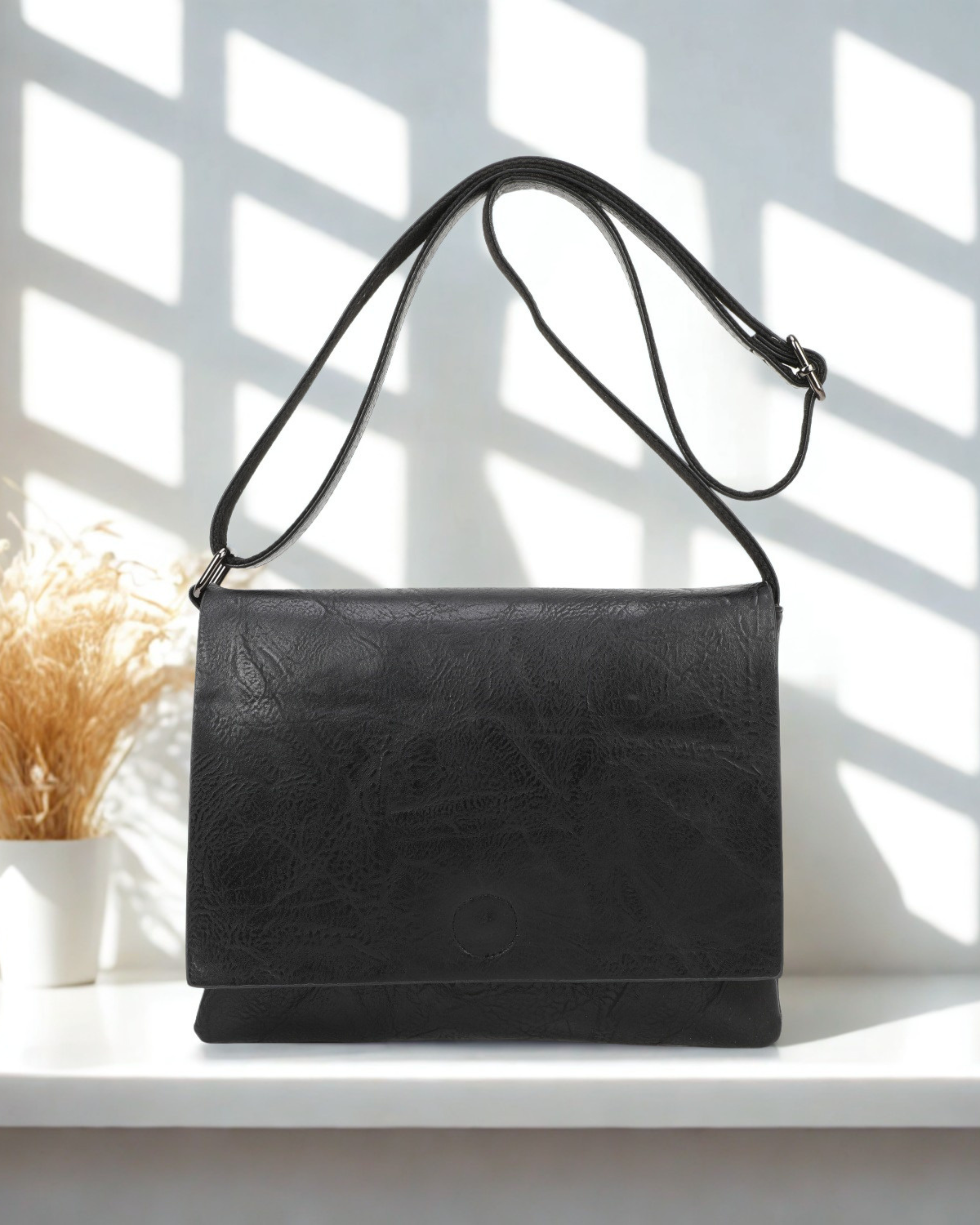 Ladies Synthetic Crossbody Bag Flap Shoulder Handbag Zip Pockets 9 Colours
