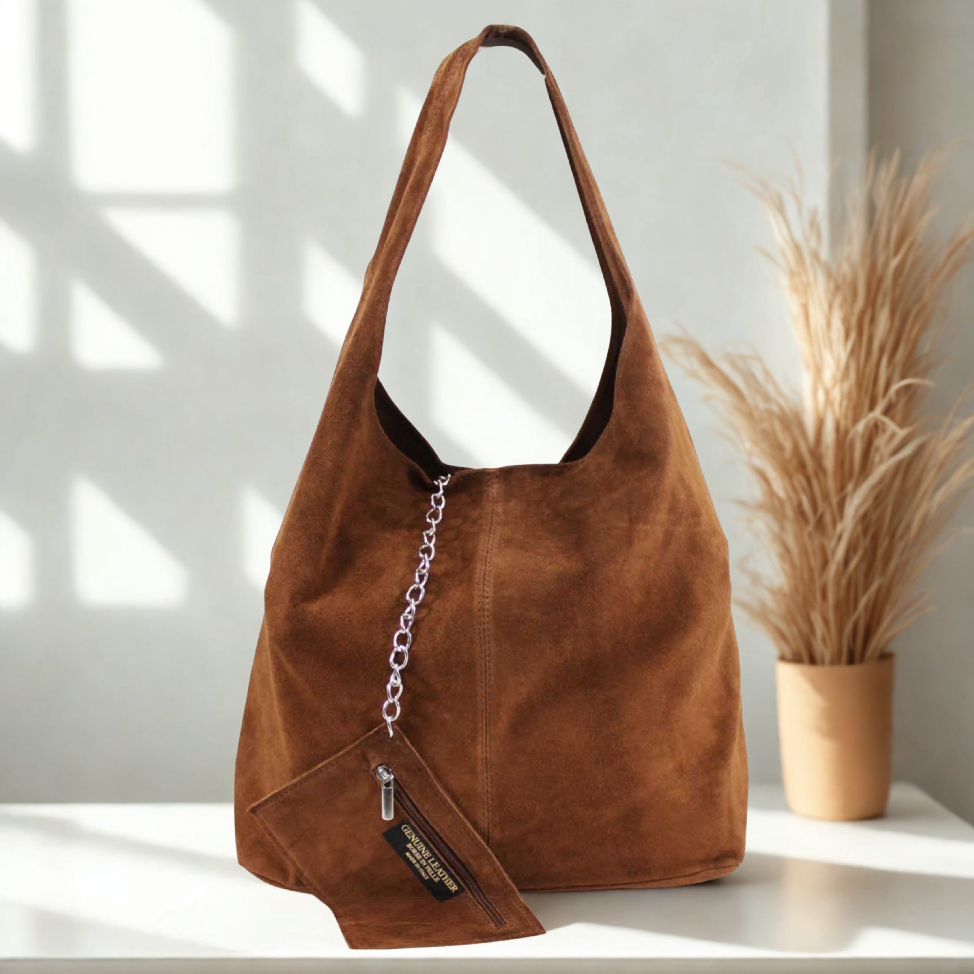 Italian Suede Shoulder Bag