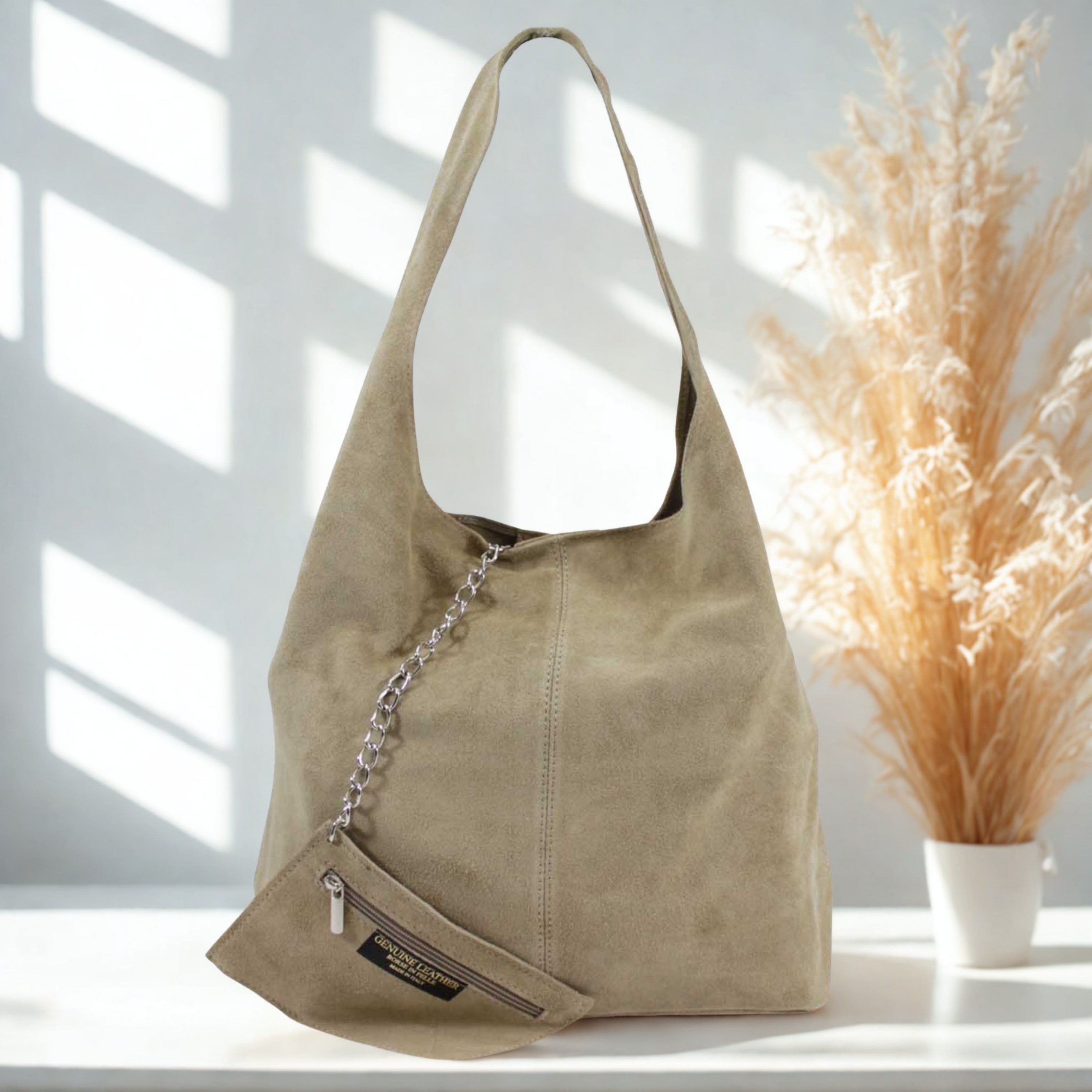 Italian Suede Shoulder Bag