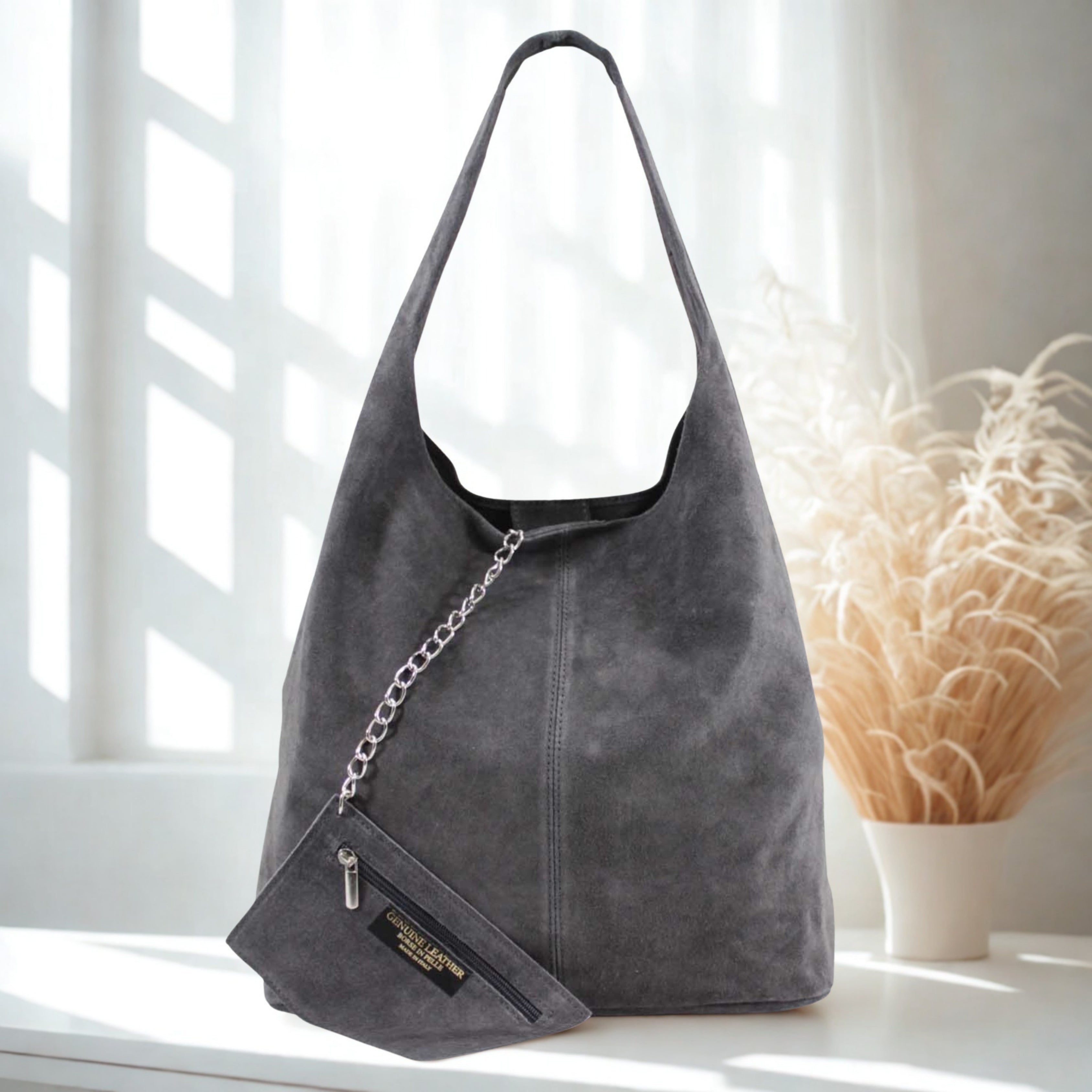 Italian Suede Shoulder Bag