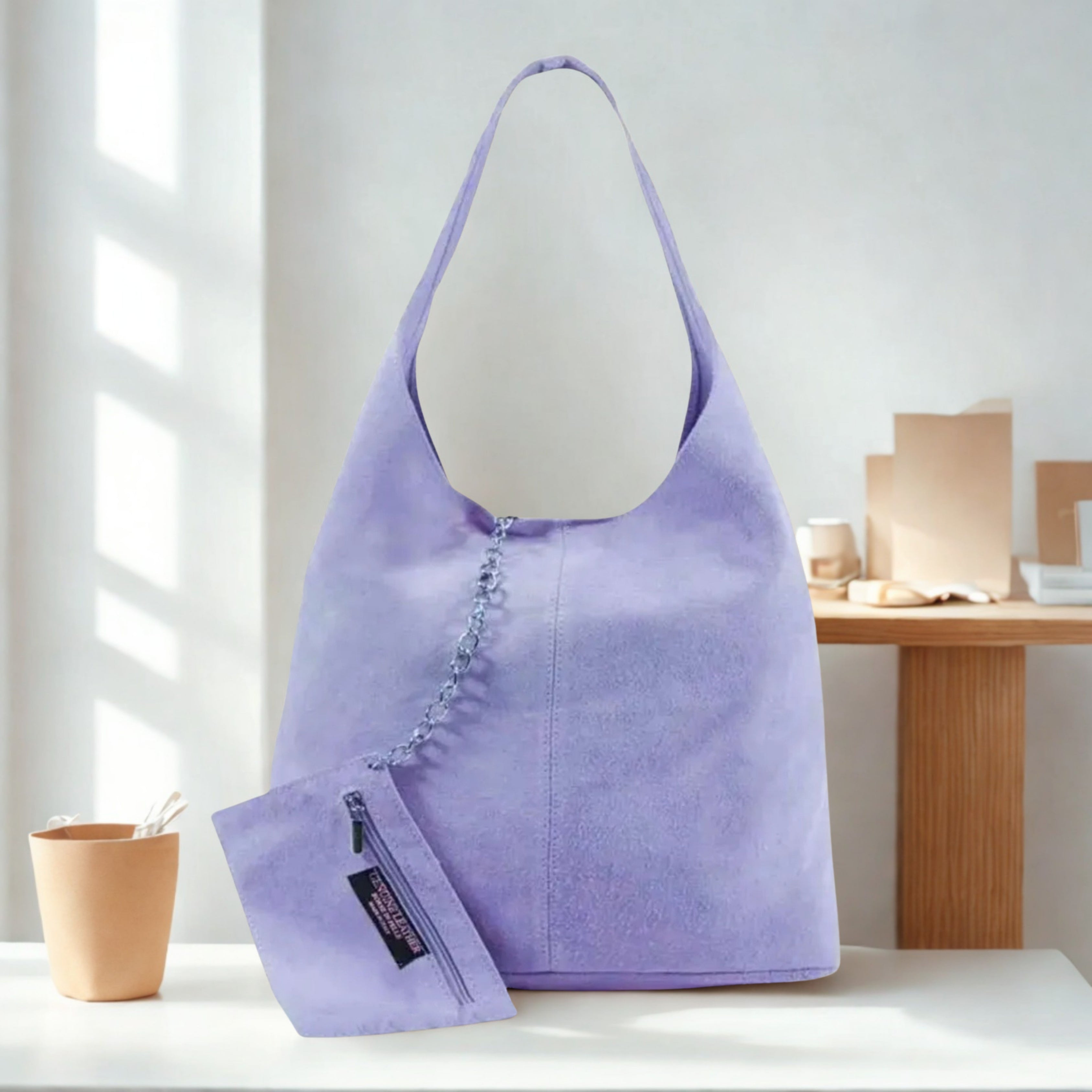 Italian Suede Shoulder Bag