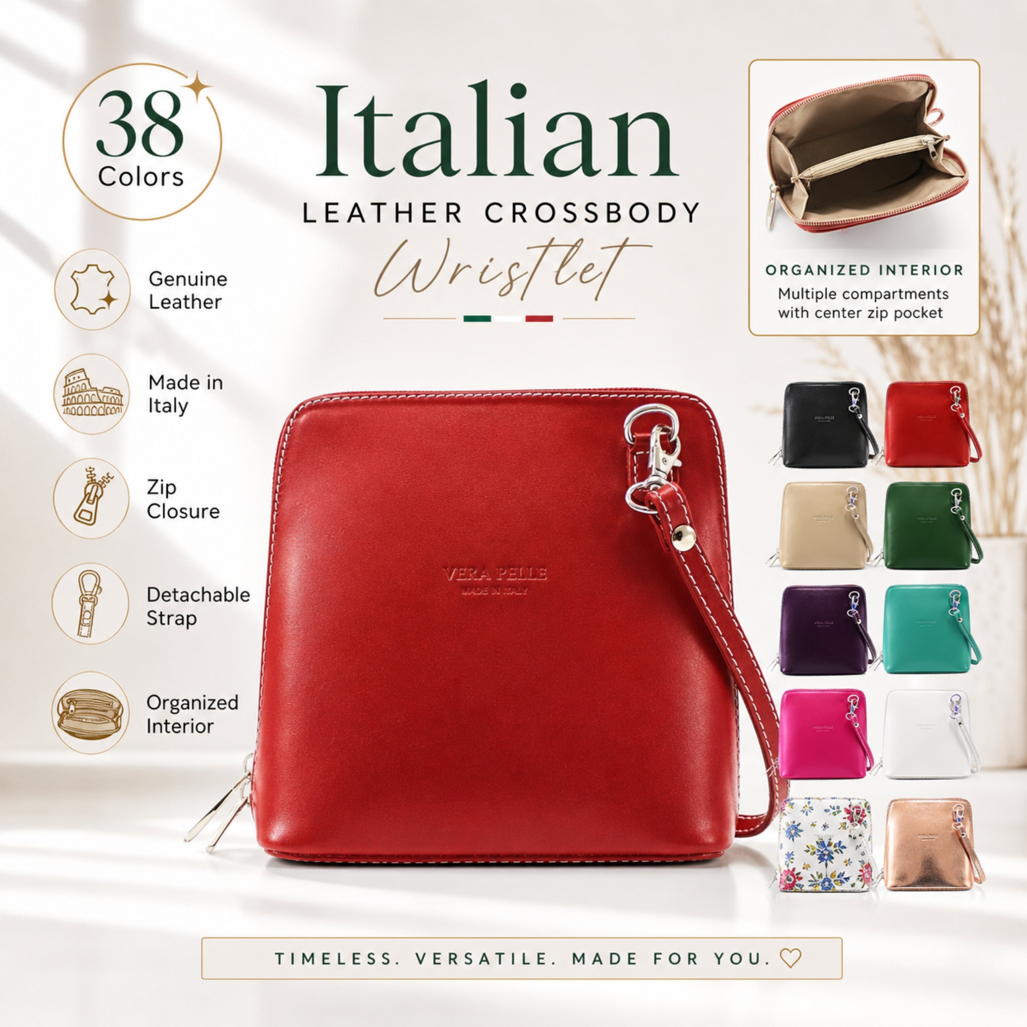 Leather Small Square Bag