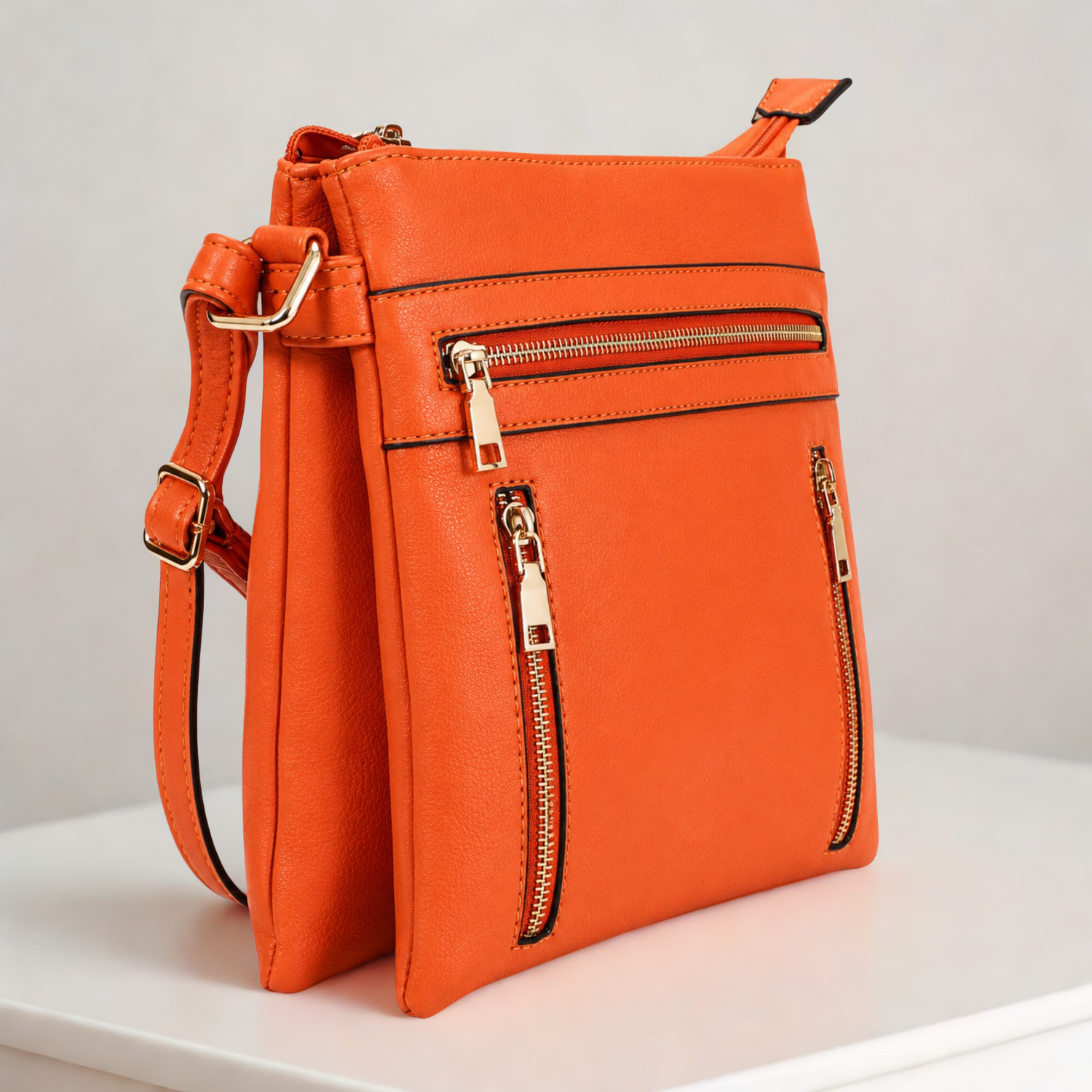 Women’s Multi Pocket Crossbody Bag Adjustable Strap Zip Shoulder Handbag