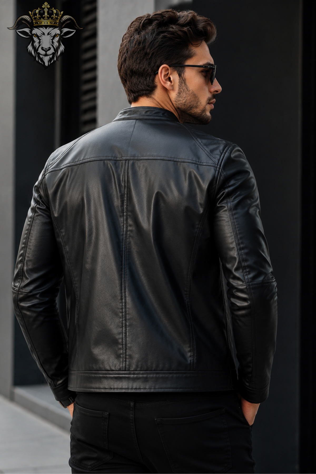 Men's Black Leather Biker Jacket, Genuine Leather Motorcycle Jacket, Slim Fit Zip Up Jacket, Vintage Style Men's Outerwear