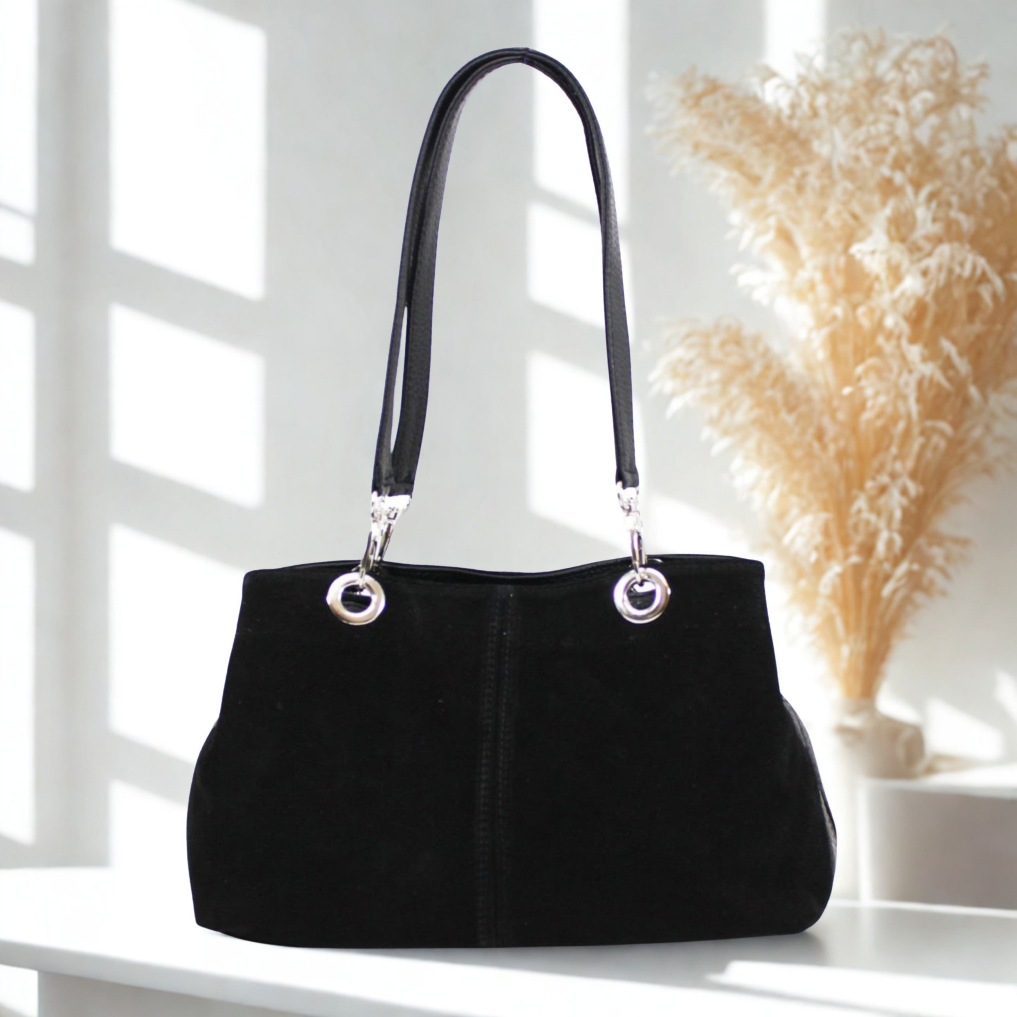 Italian Leahter Suede Shoulder Bag
