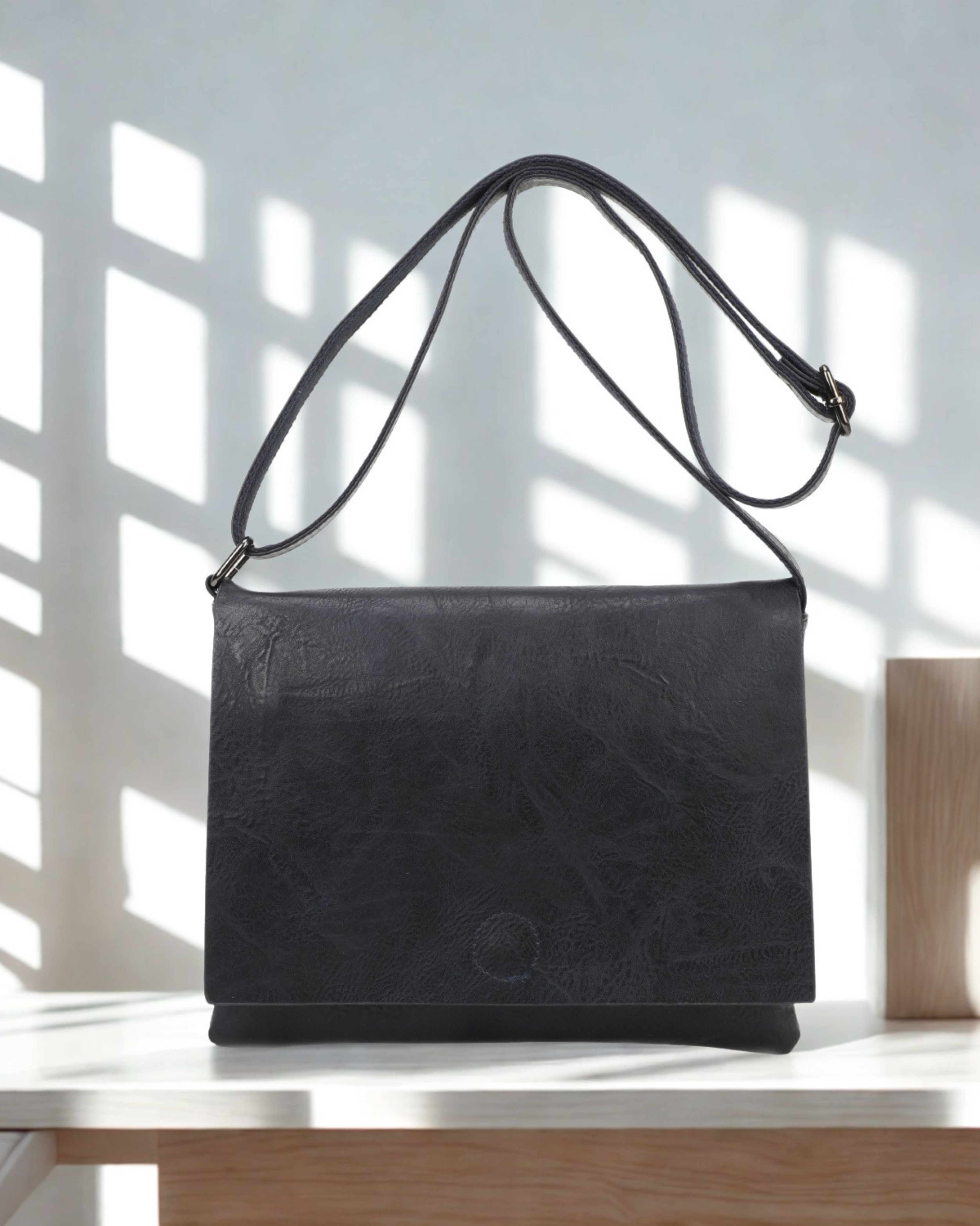 Ladies Synthetic Crossbody Bag Flap Shoulder Handbag Zip Pockets 9 Colours