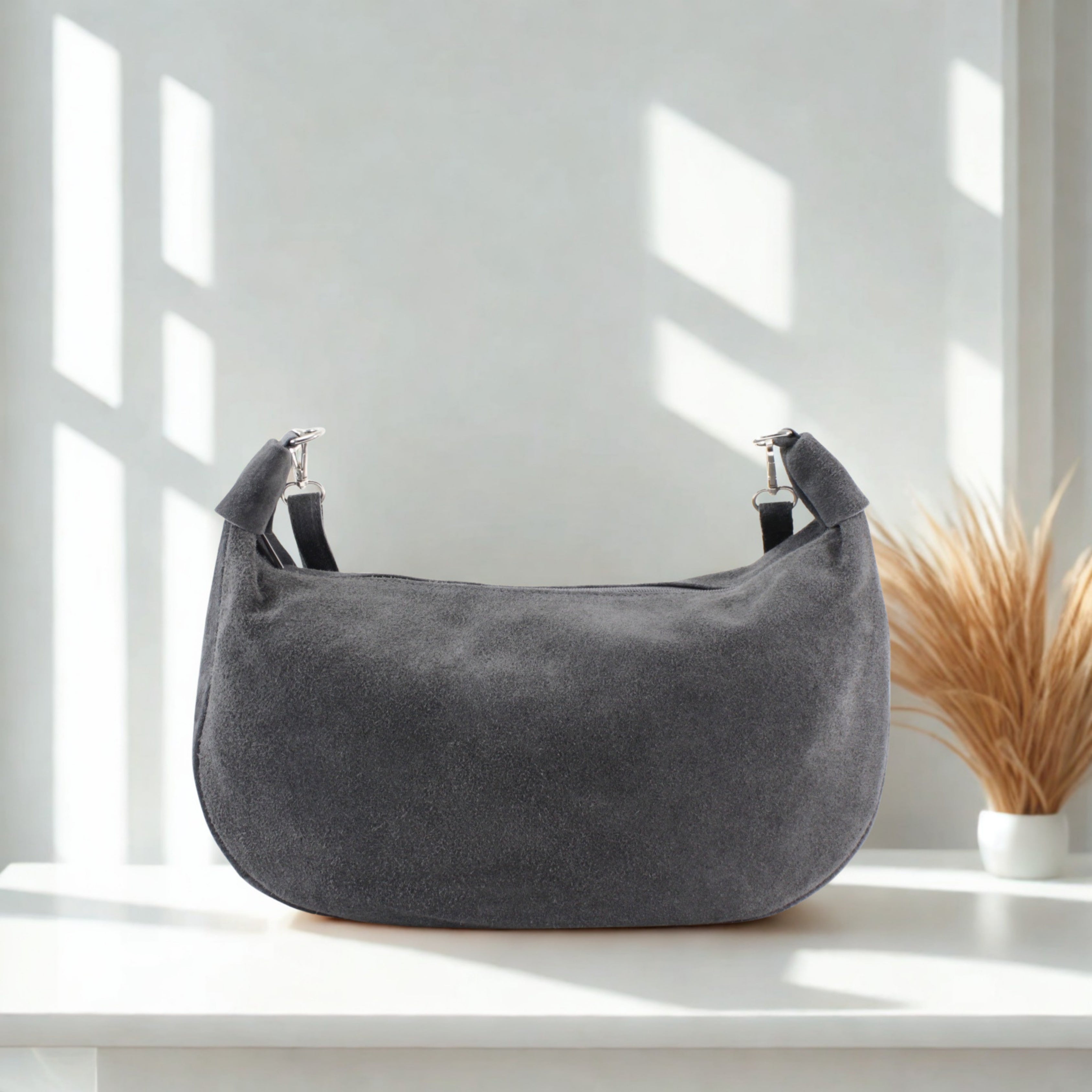 Italian Suede Shoulder Bag
