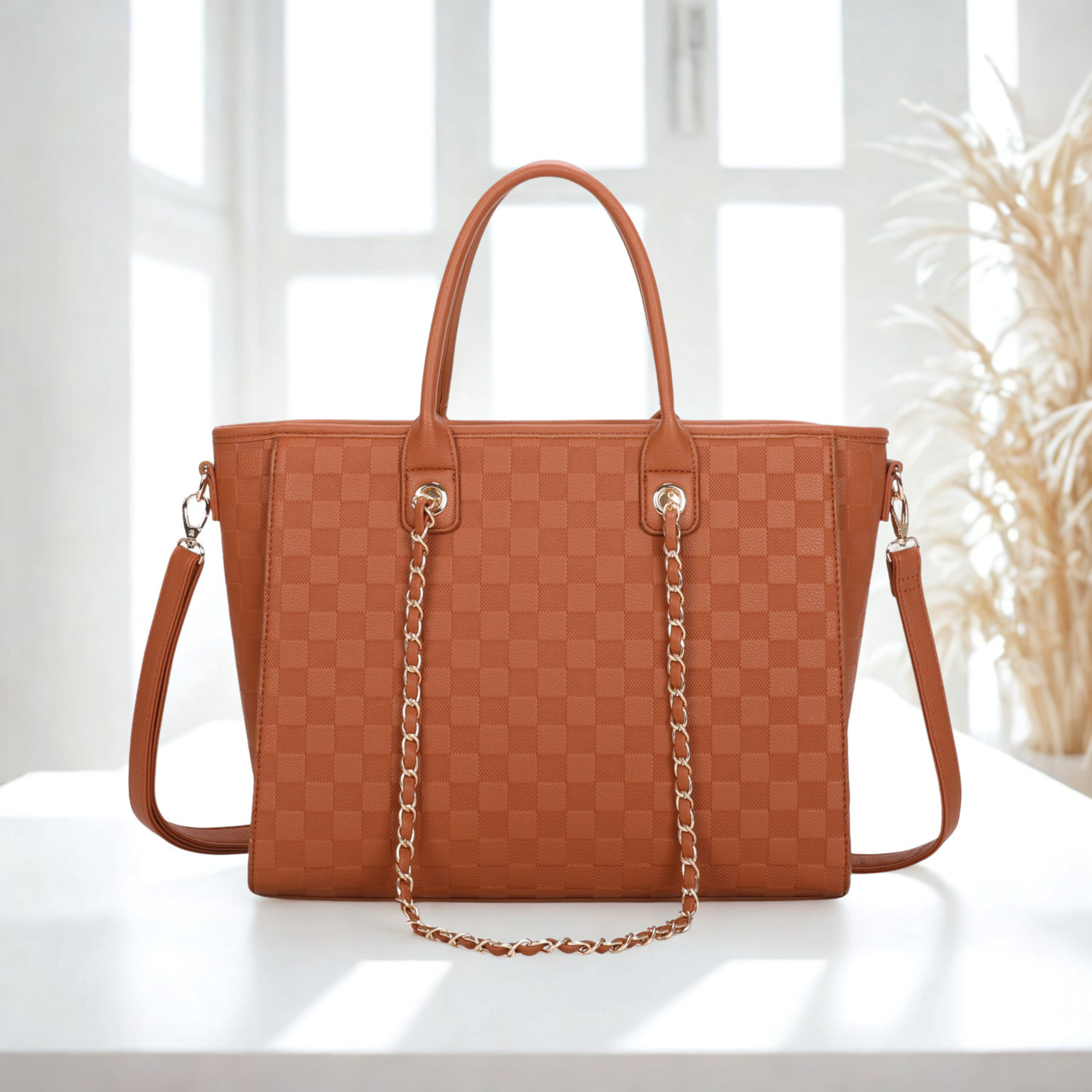 Women’s Large Tote Handbag with Zip Closure