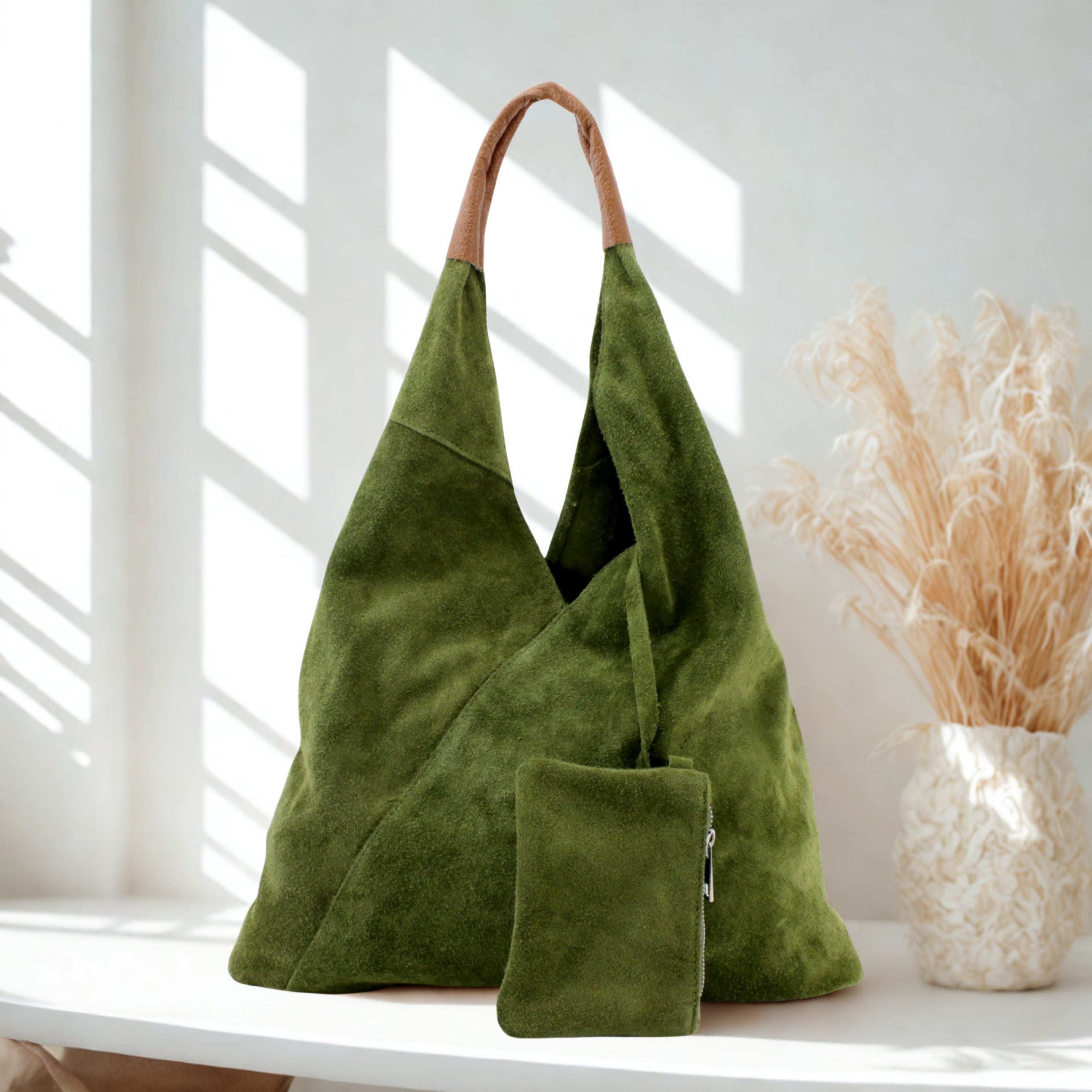 Italian Suede Shoulder Bag
