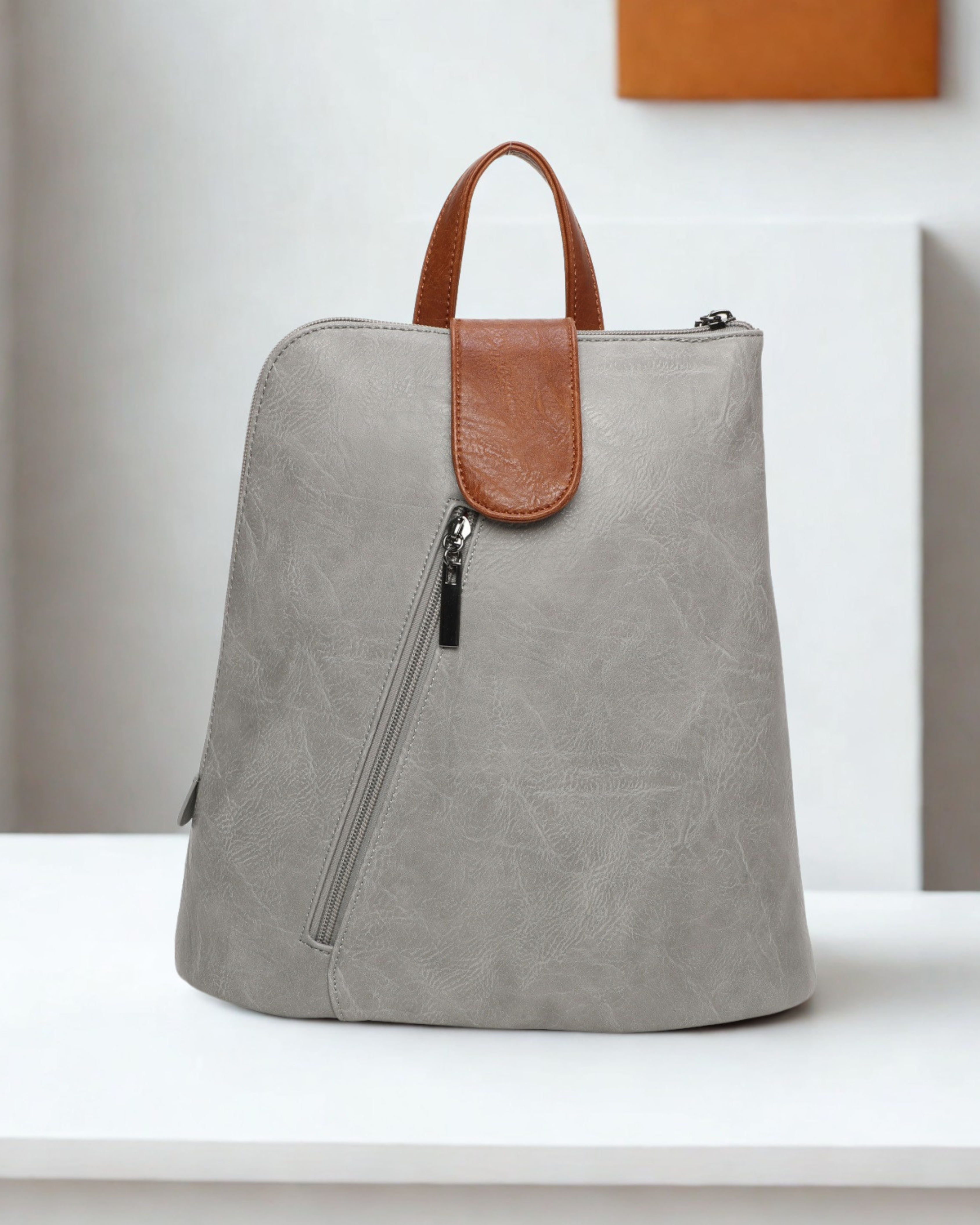 Women’s Synthetic Leather Backpack Handbag 2-in-1 Convertible Bag – Top Zip Closure, Multi-Pocket Travel Daypack with Adjustable Straps