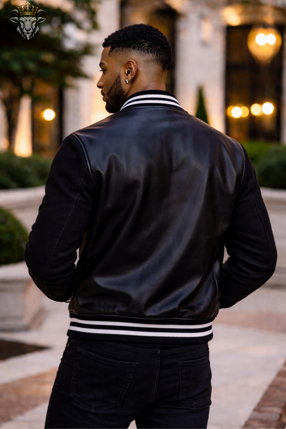 Men's Black Leather Varsity Jacket, Real Leather Letterman Jacket, Vintage Baseball Bomber, Classic Streetwear Outerwear
