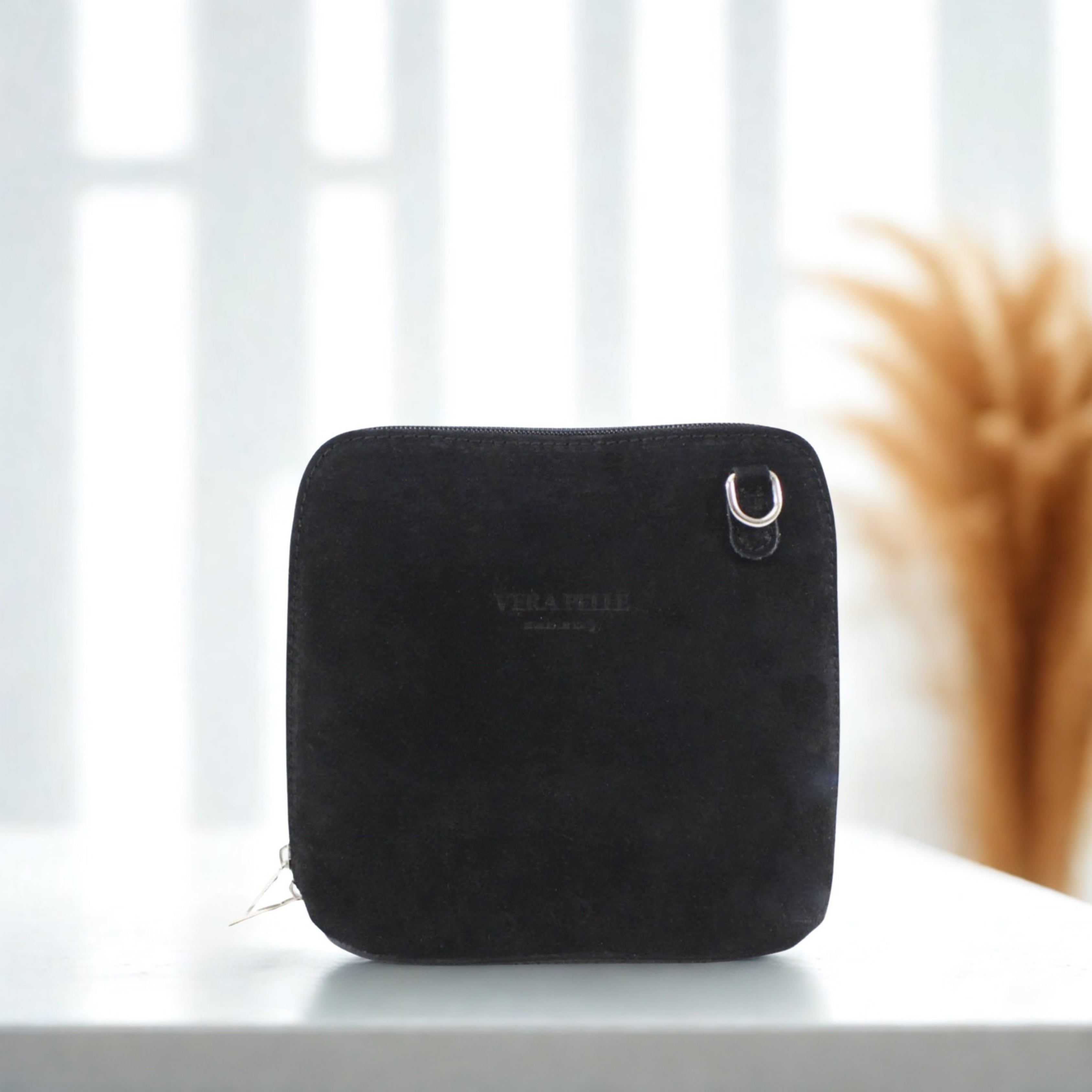 Suede Leather Small Square Bag