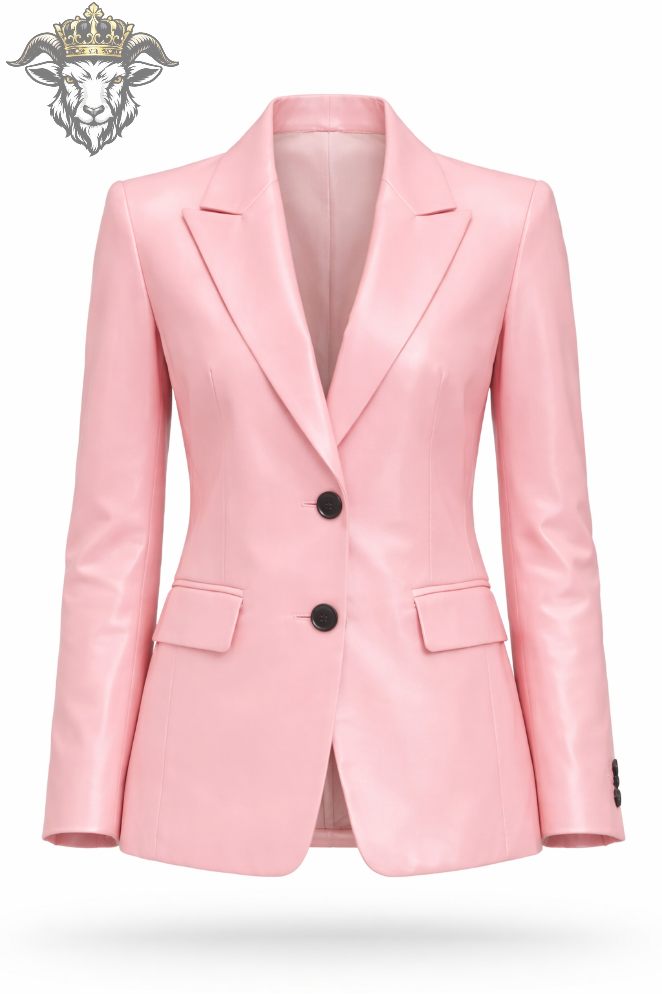 Women’s Baby Pink Real Leather Blazer – Premium Tailored Fit Jacket | Elegant Formal & Casual Outerwear