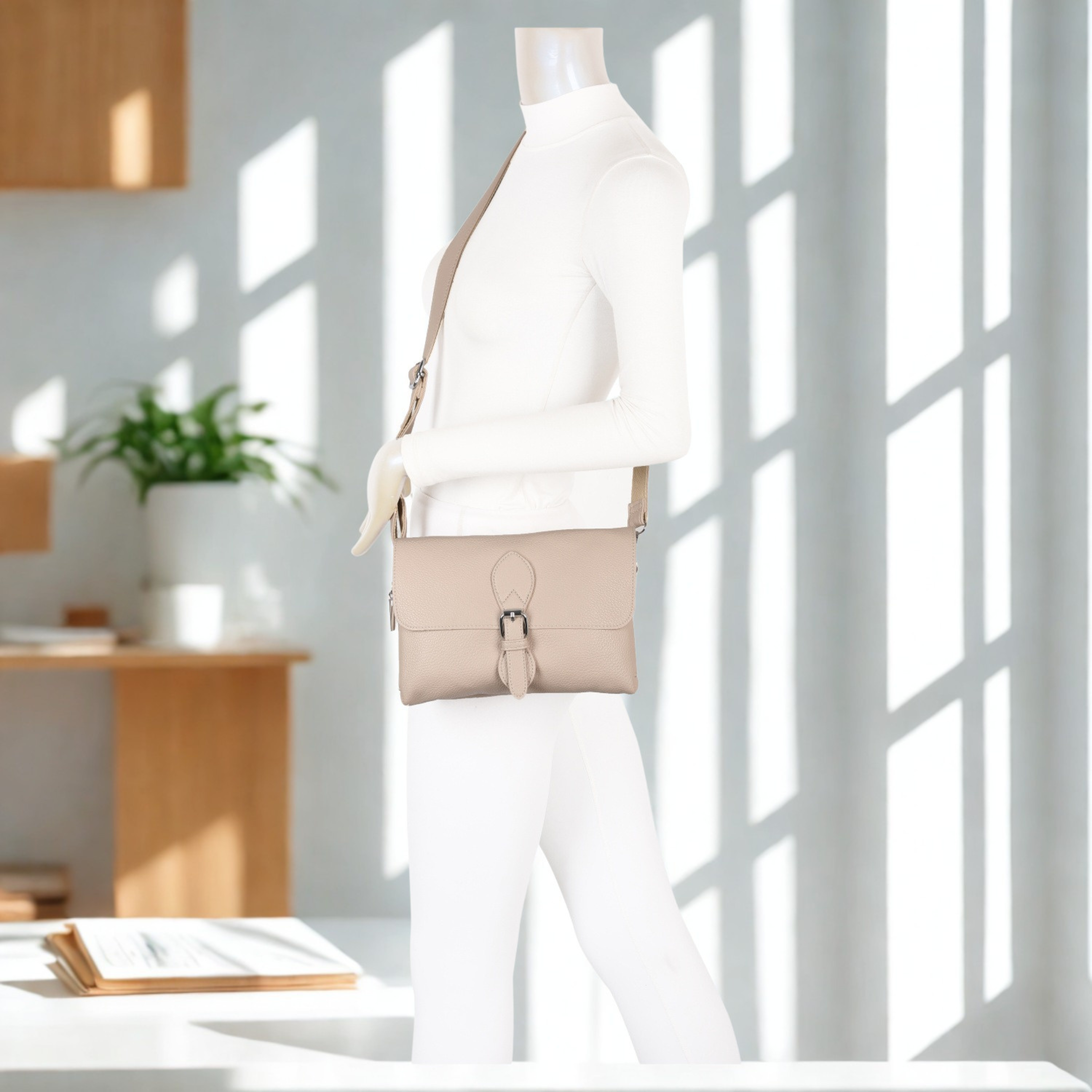 Women’s Small Crossbody Bag Flap Over Shoulder Handbag with Double Zip Compartments