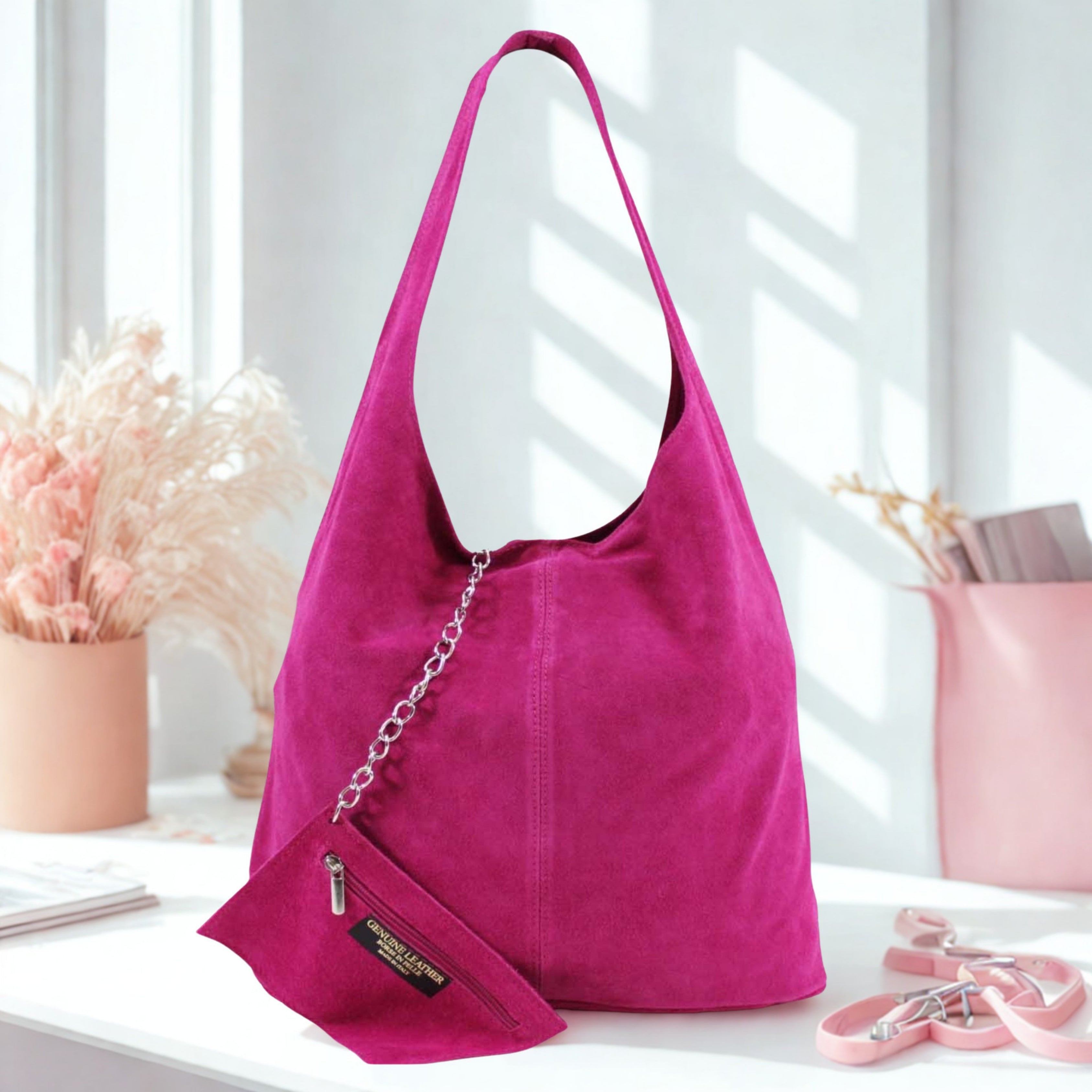 Italian Suede Shoulder Bag