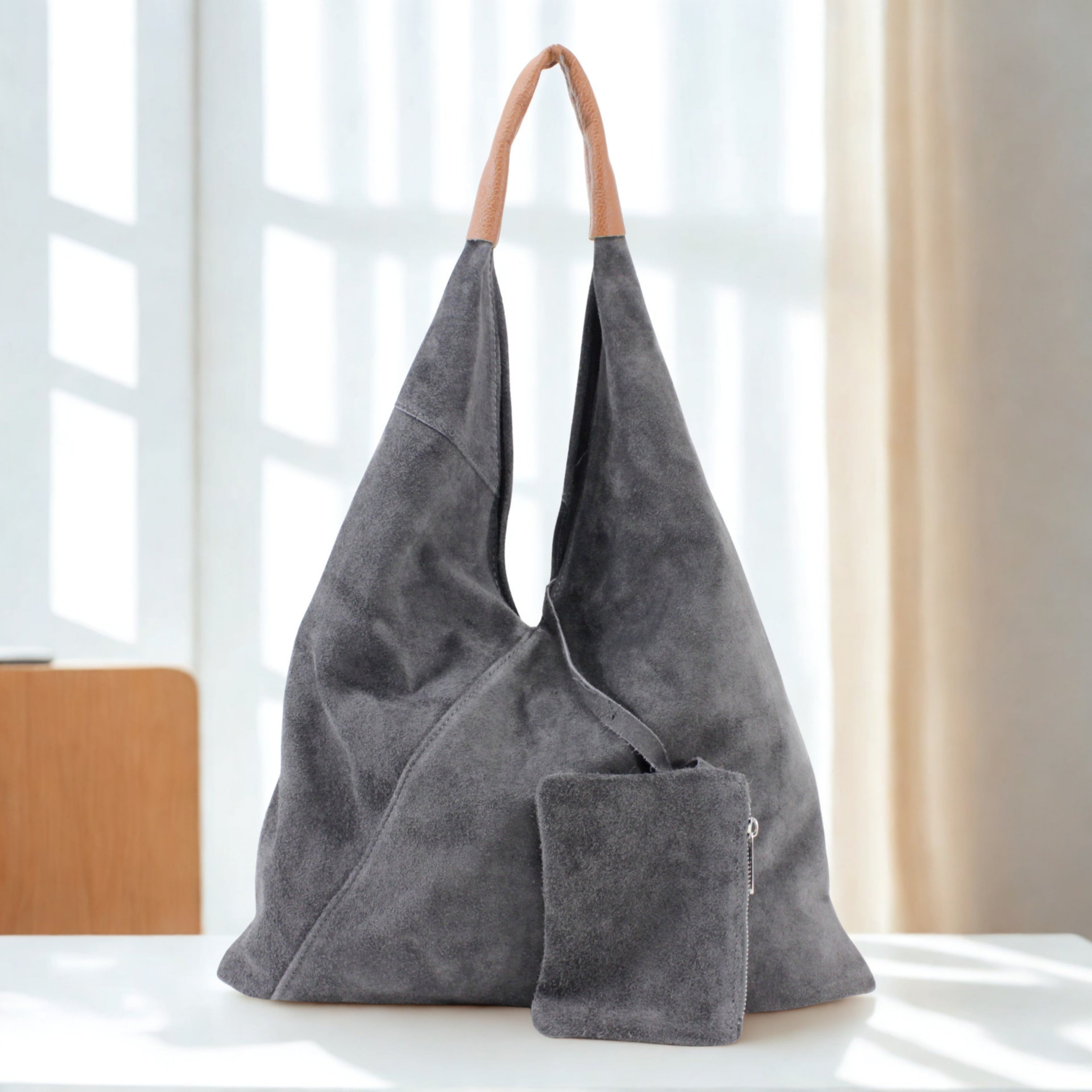 Italian Suede Shoulder Bag