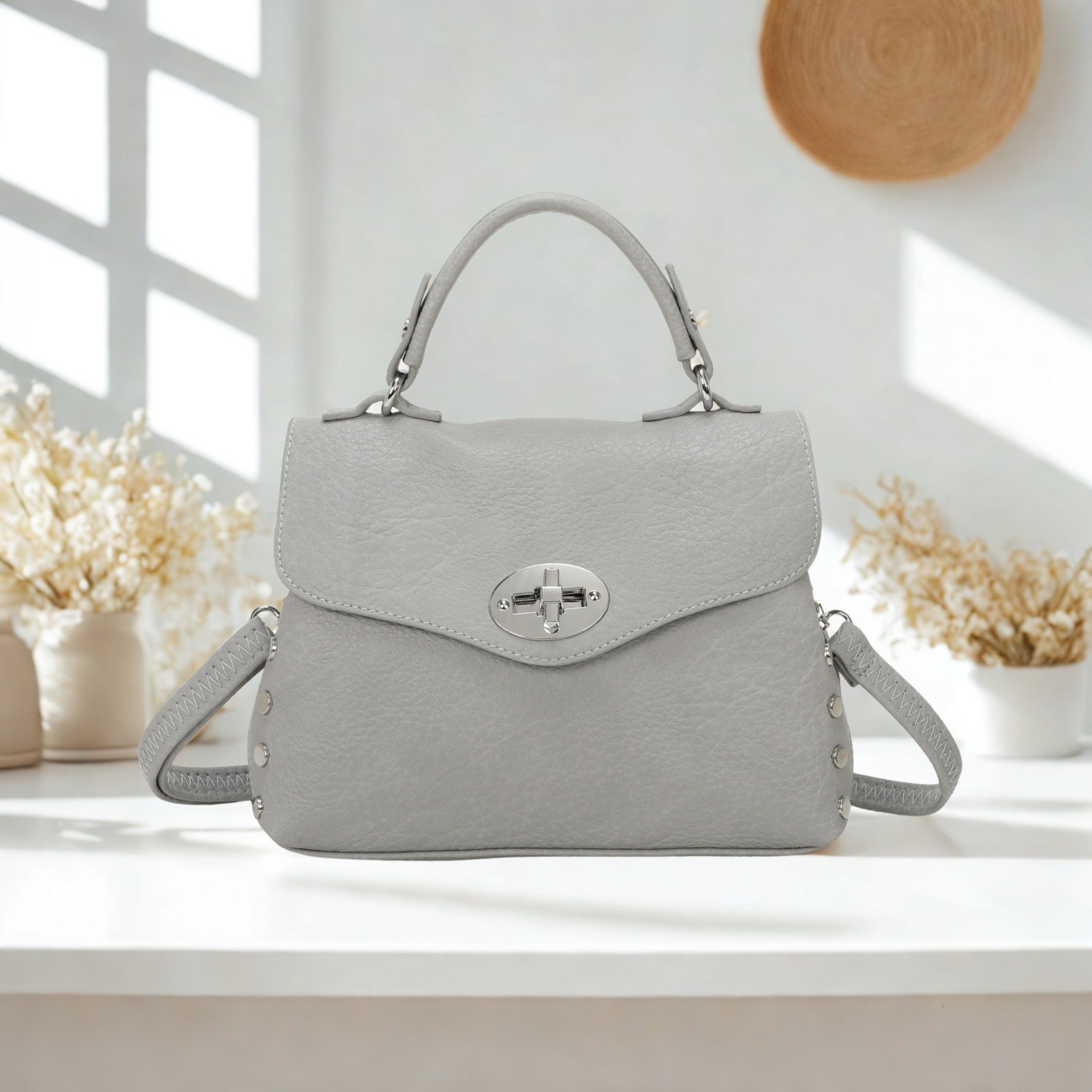 Ladies Crossbody Shoulder Handbag with Long Detachable Strap