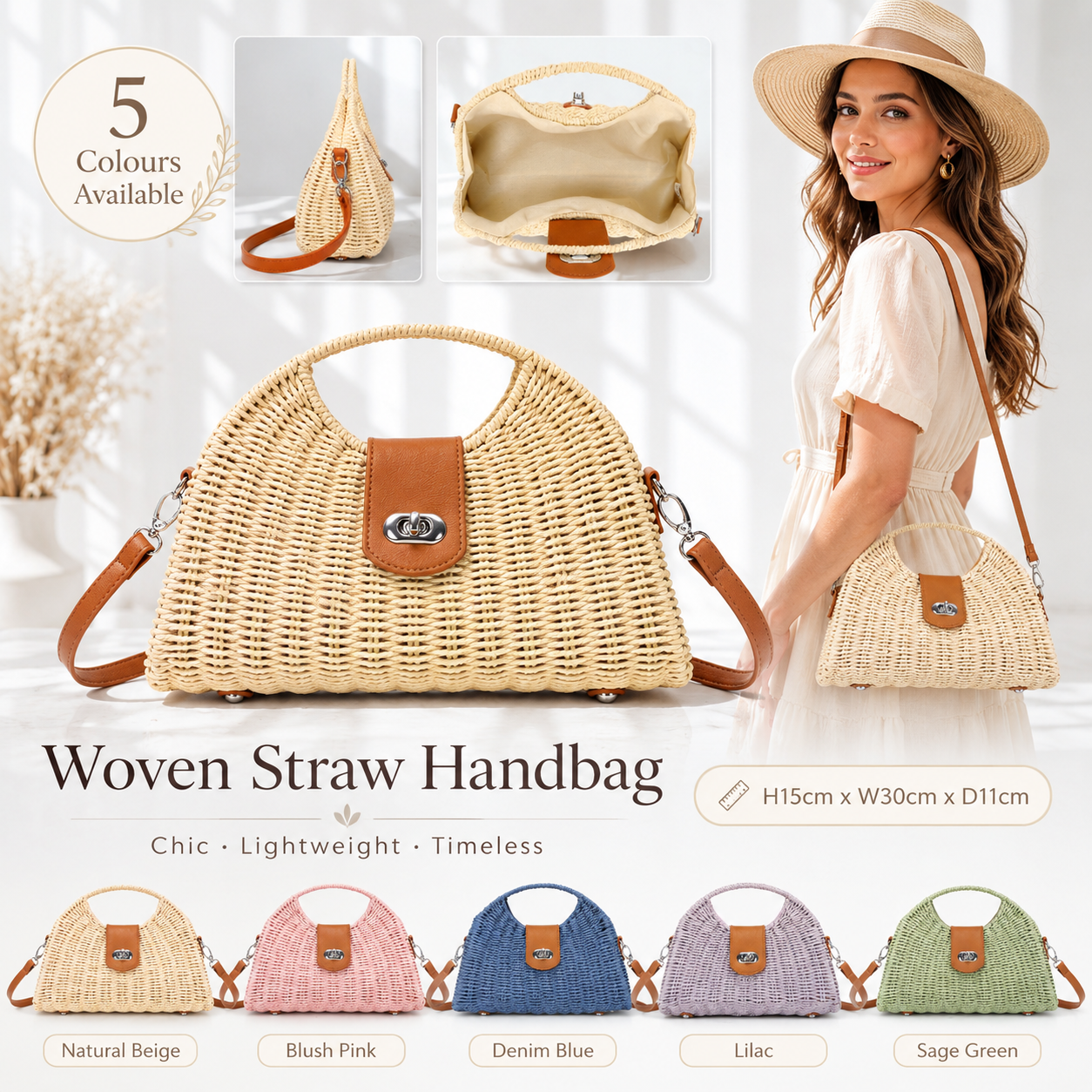 Women’s Synthetic Hardshell Crossbody Bag – Structured Flap Closure Shoulder Bag with Adjustable Strap